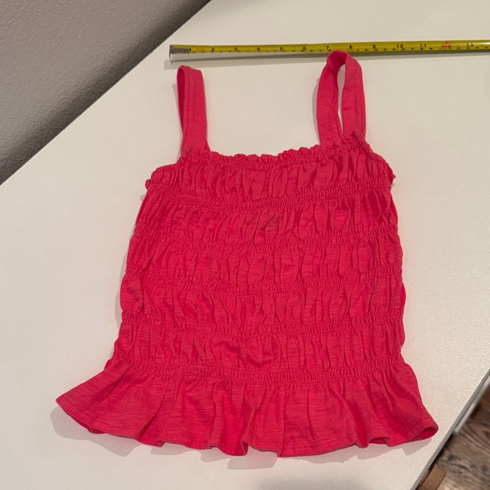 Universal Thread Bright Pink Ruffled Tank Top